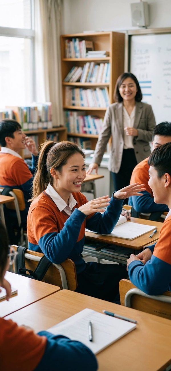 学生 App 首页界面竖屏截图，顶部显示今日课程与待办事项列表，背景是浅蓝色调，画面干净留白充足